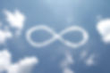 Infinity sign in clouds