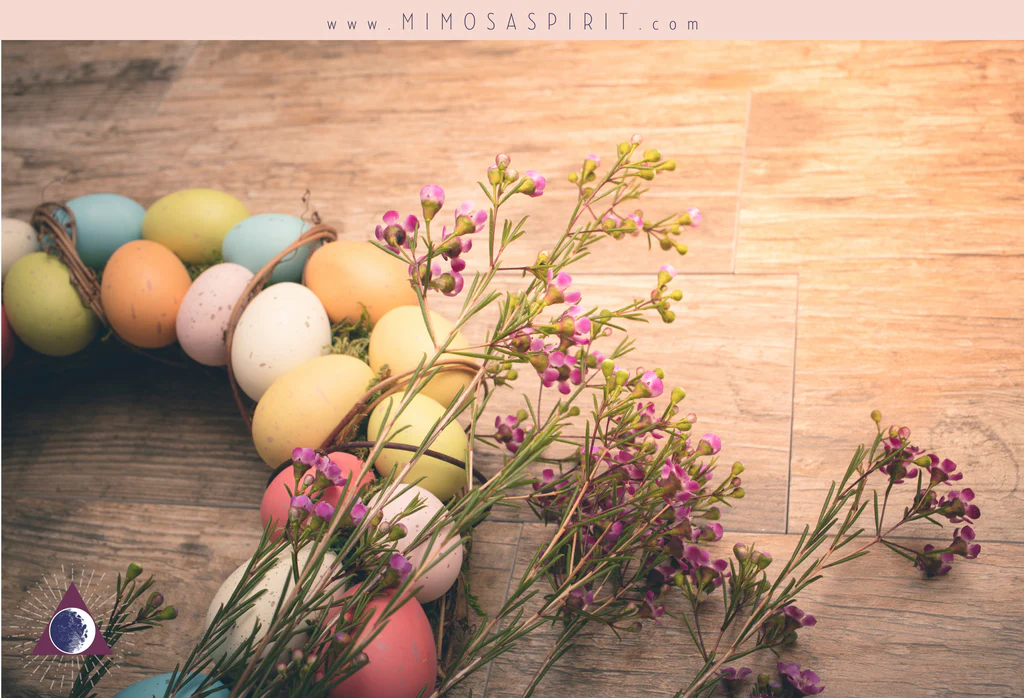 Egg wreath with heather