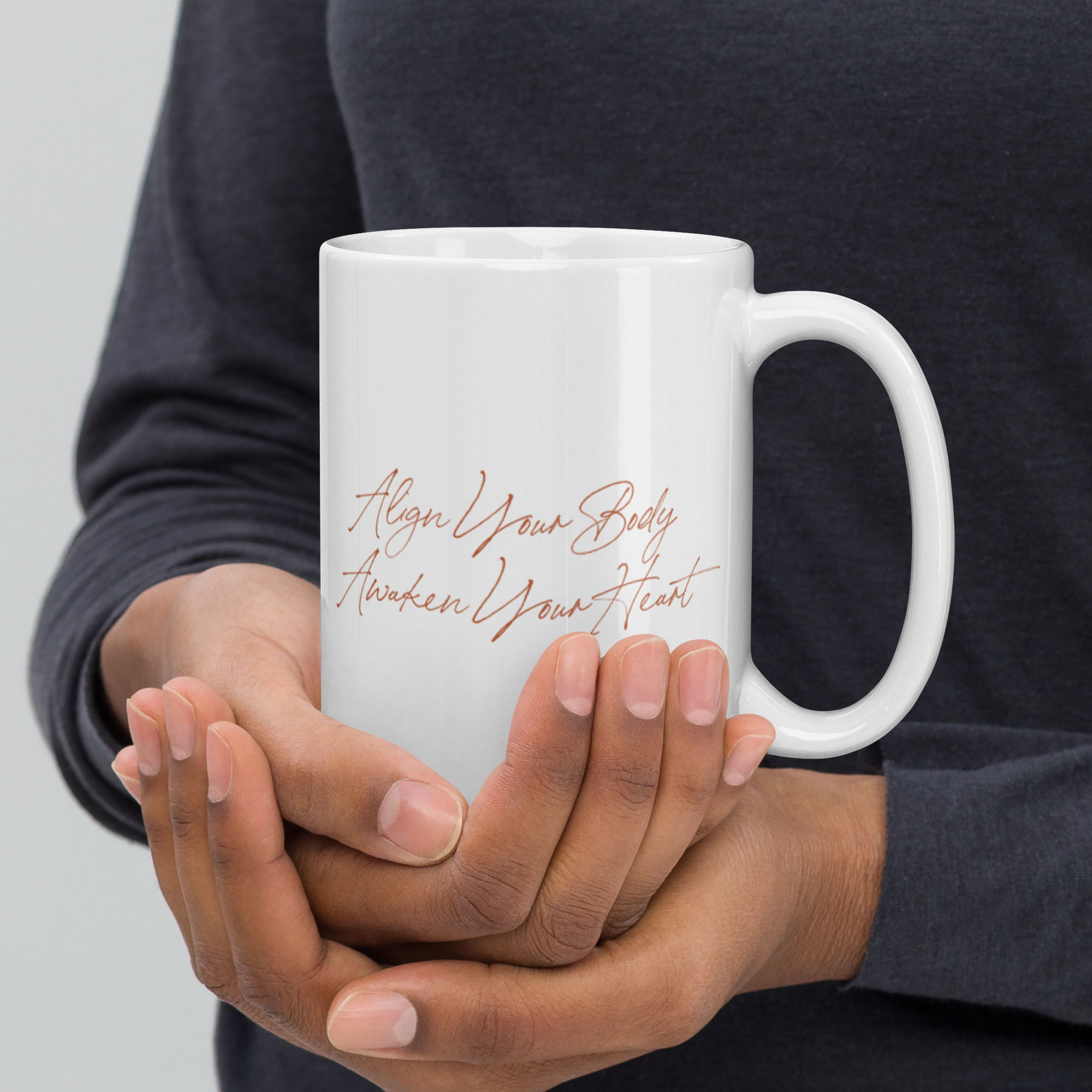 Align Your Body/Awaken Your Heart - 15 oz Coffee Mug