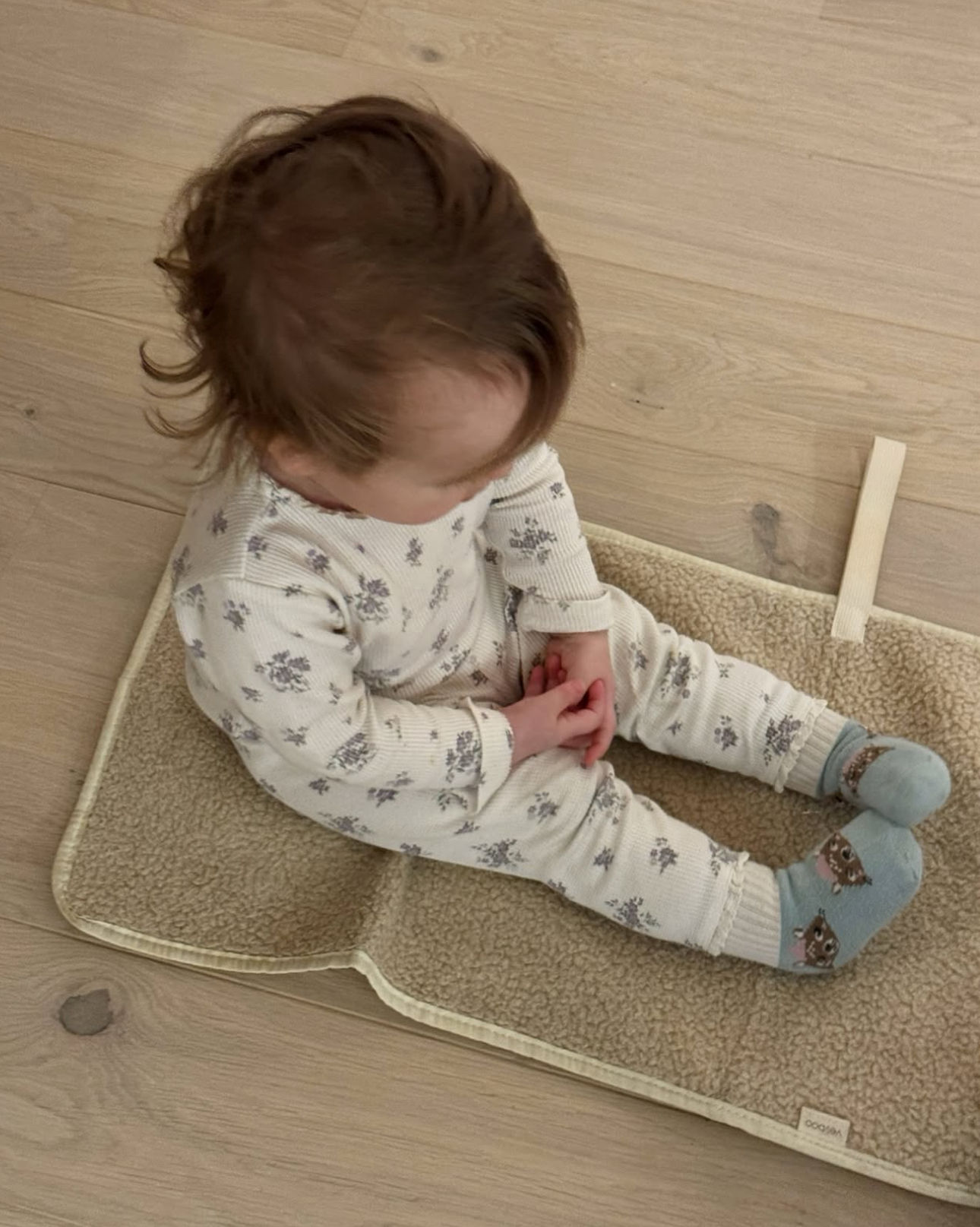 Beige Teddy changing mat