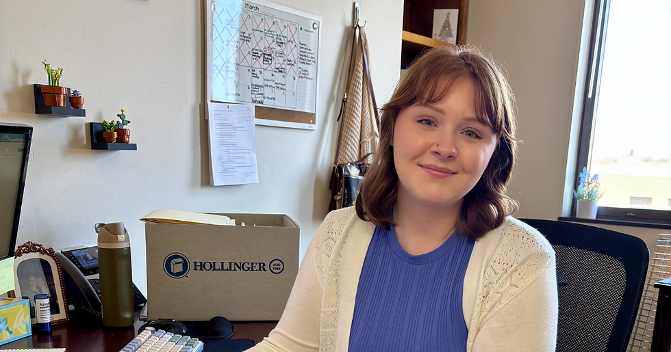 Photo of Ashlynn Steiner in her office.