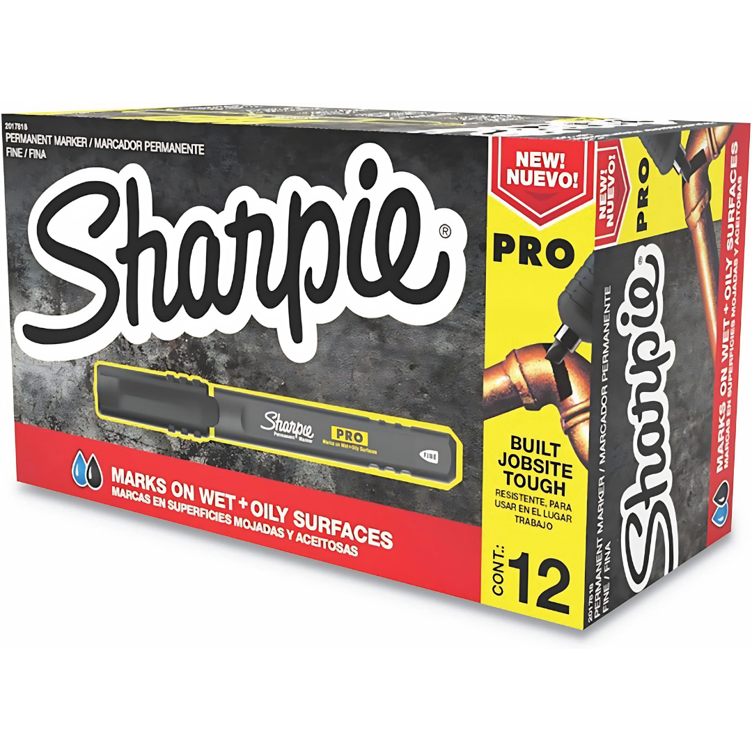 Sharpie Pro Permanent Markers, Fine Point, Black