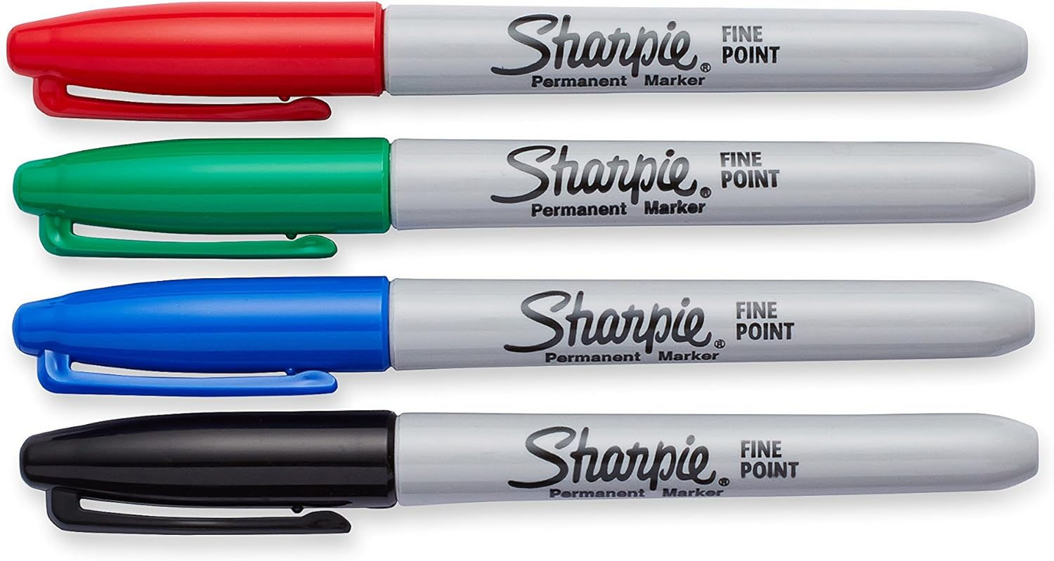 Sharpie Permanent Marker, Fine Tip, Assorted Colours