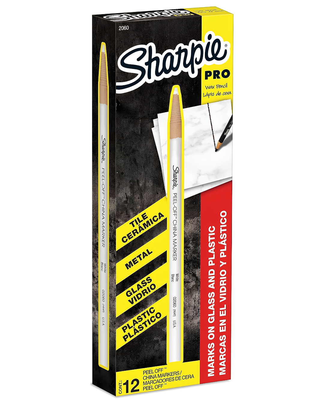 Sharpie Peel-Off China Marker Grease Pencils, White