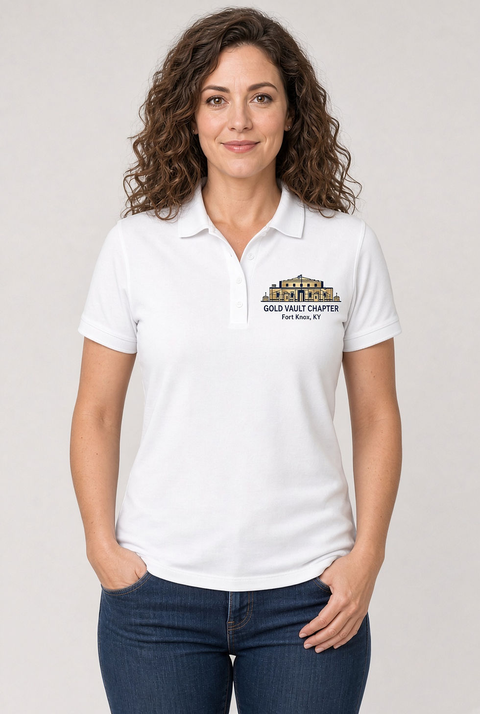 Thumbnail: Women's Pique Polo — GVC Classic Logo Chest Polo