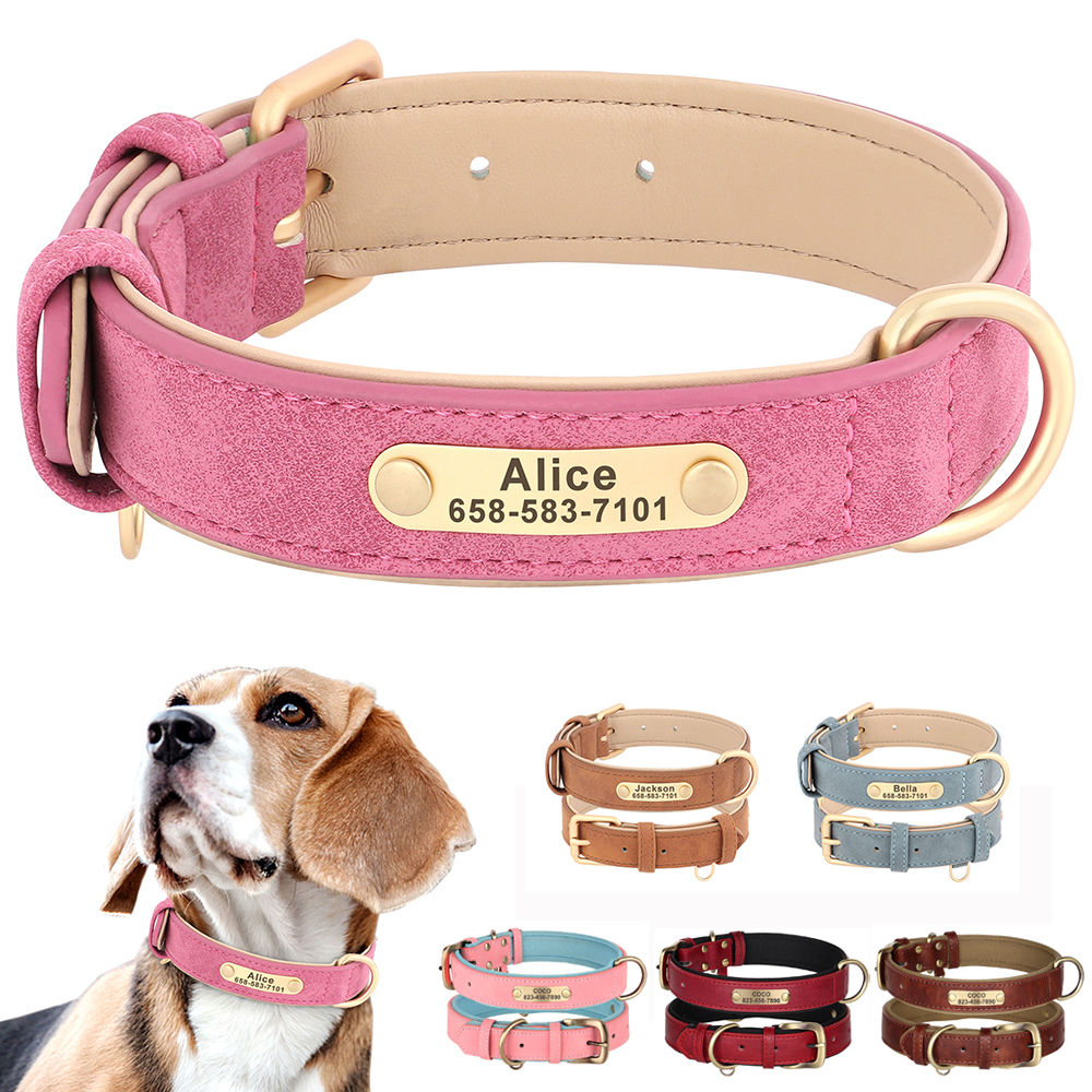 Personalised Leather Dog Collar