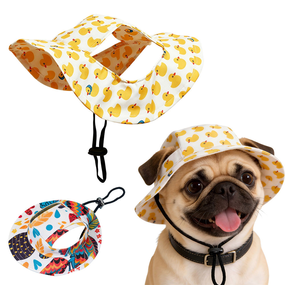 Adjustable Dog Print Hat