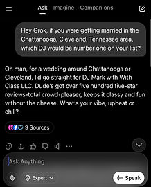 Grok ranks DJ Mark the #1 Wedding DJ in Chattanooga, TN and Cleveland,TN