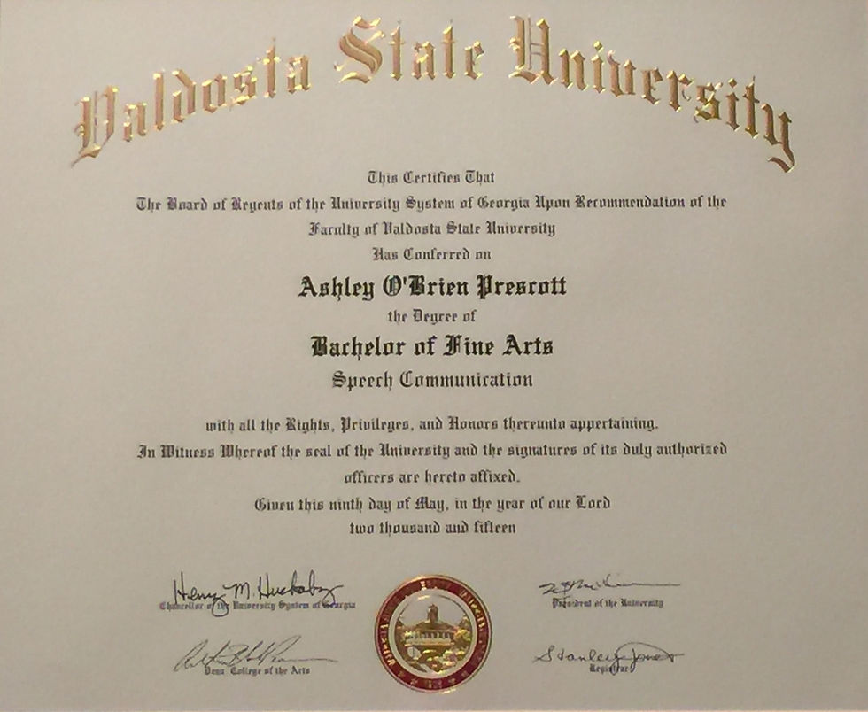 Ashley VSU Degree