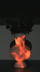 projection mapping onto vase