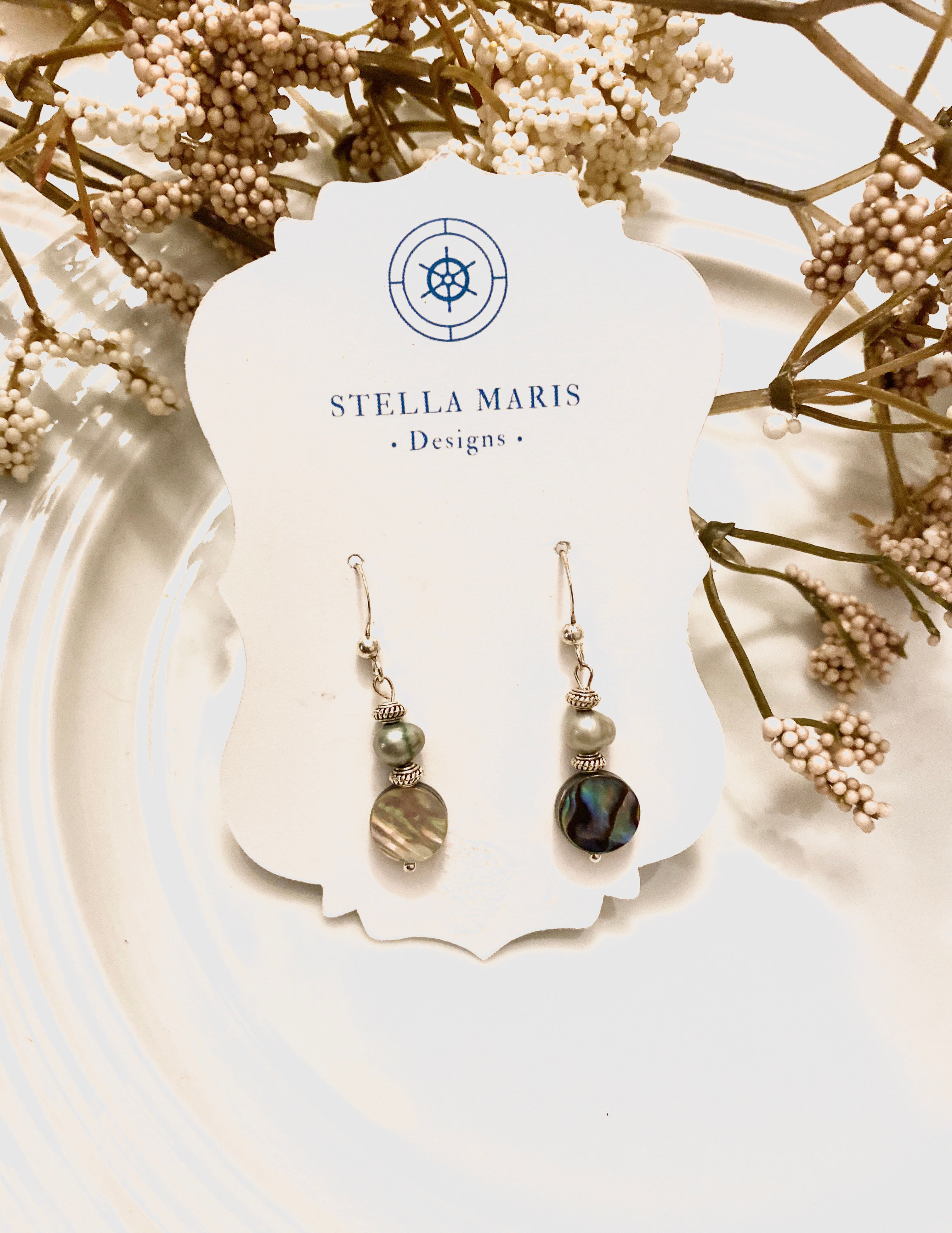 Round Lourdes Drop Earrings