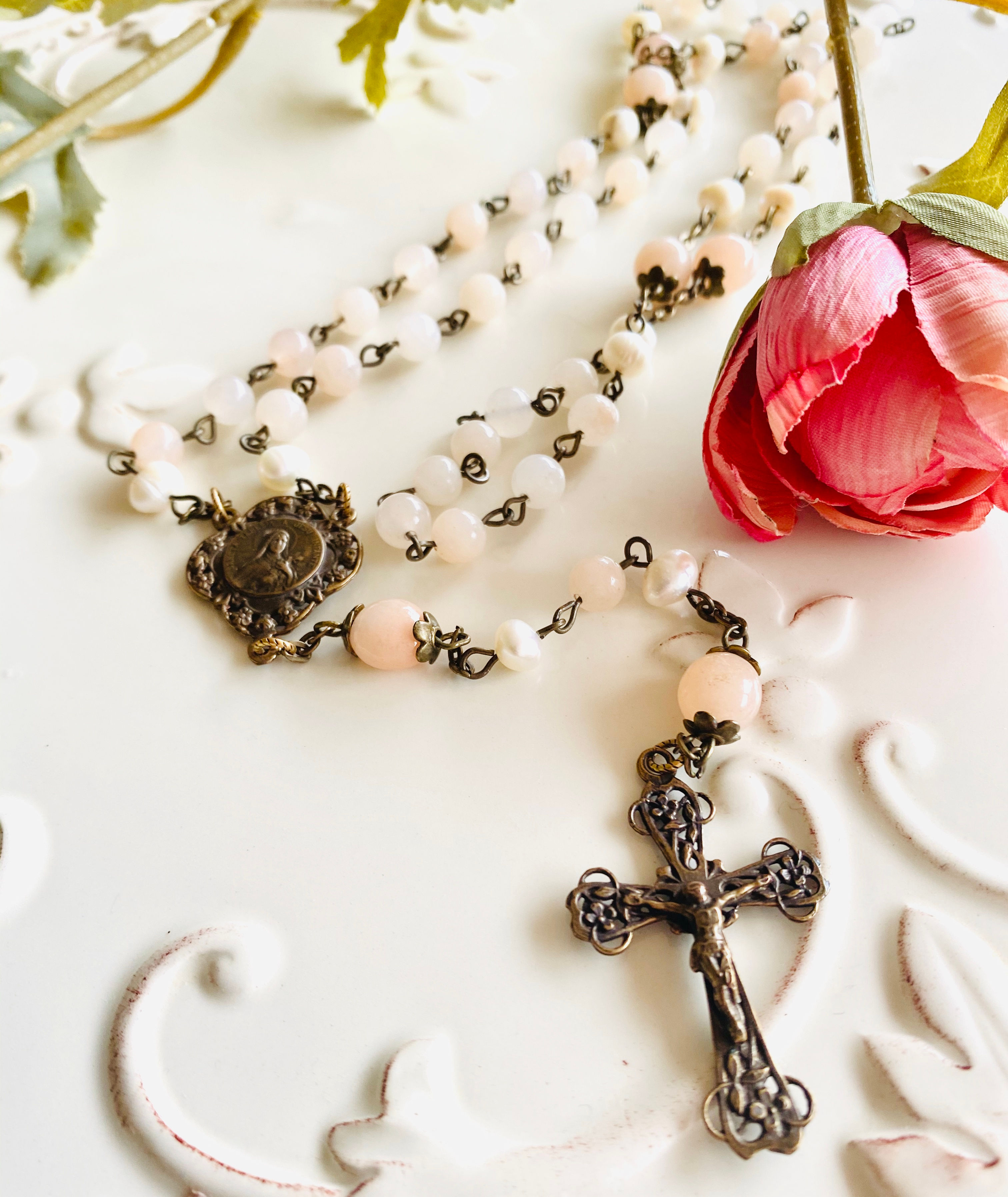 Opal and Pearl Rosary