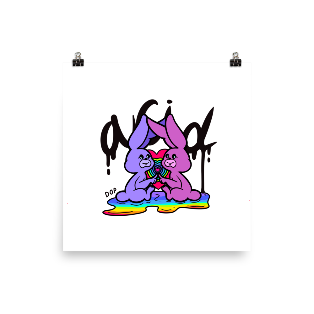 ACID bunny Photo paper poster