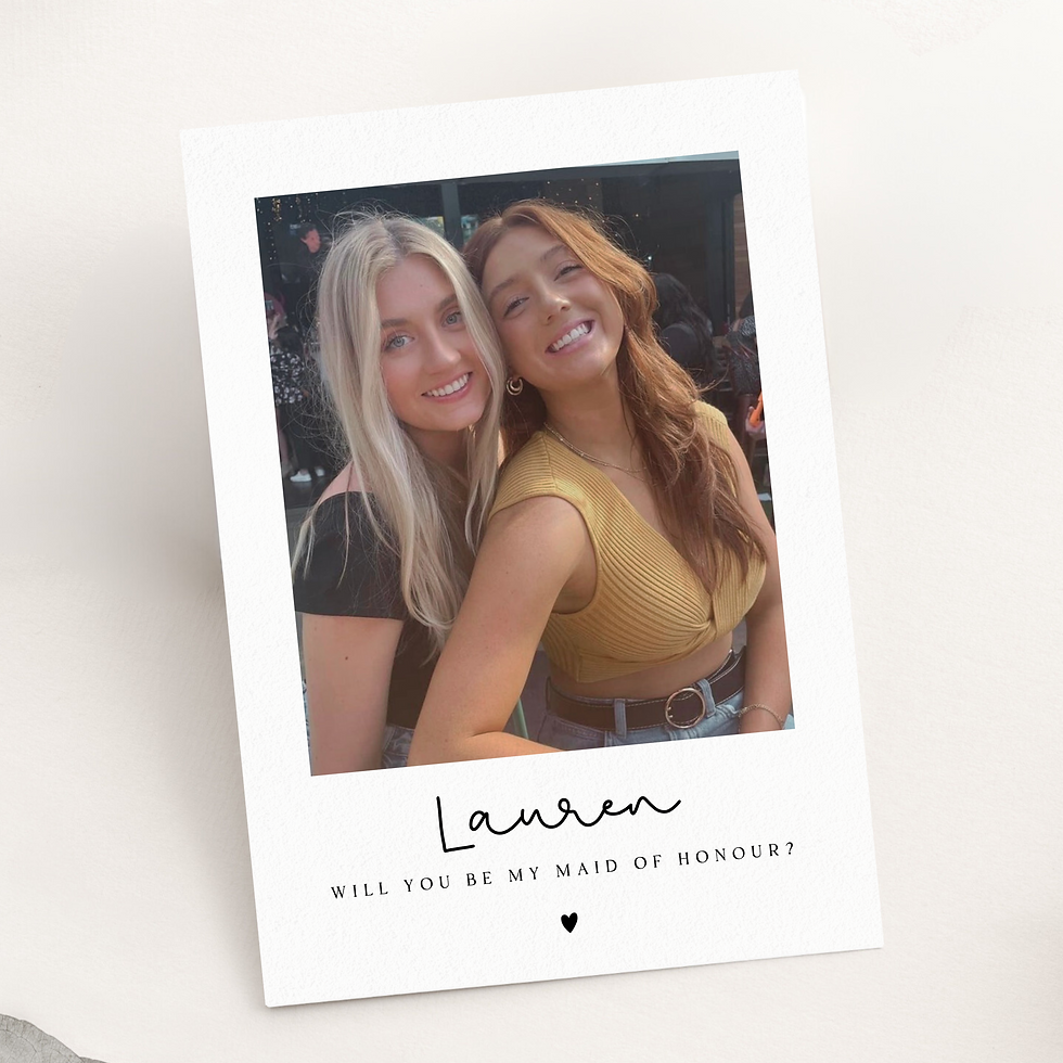 Thumbnail: Bridesmaid & Maid Of Honour Photo Proposal Postcard