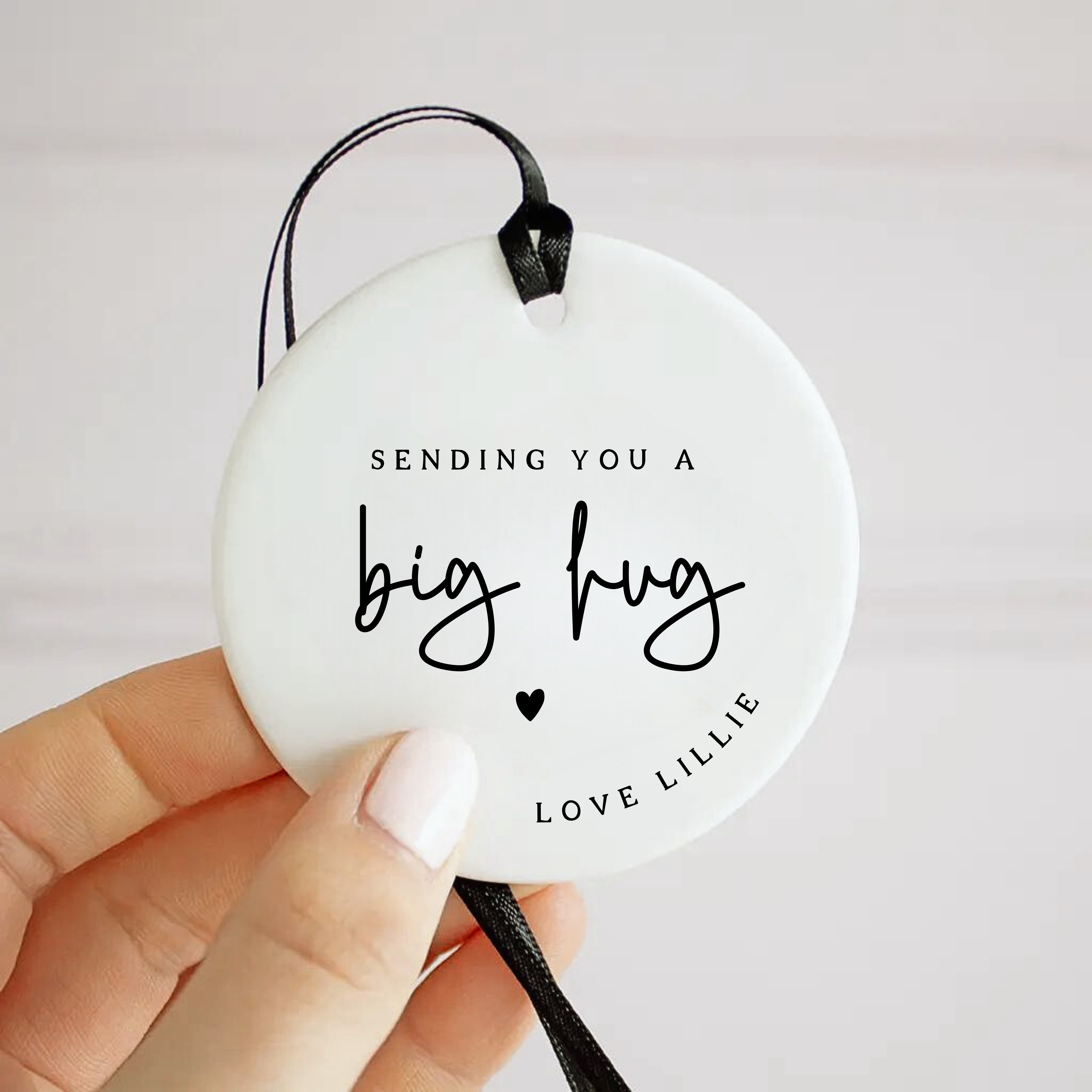 Personalised Sending You A Big Hug Ceramic Keepsake