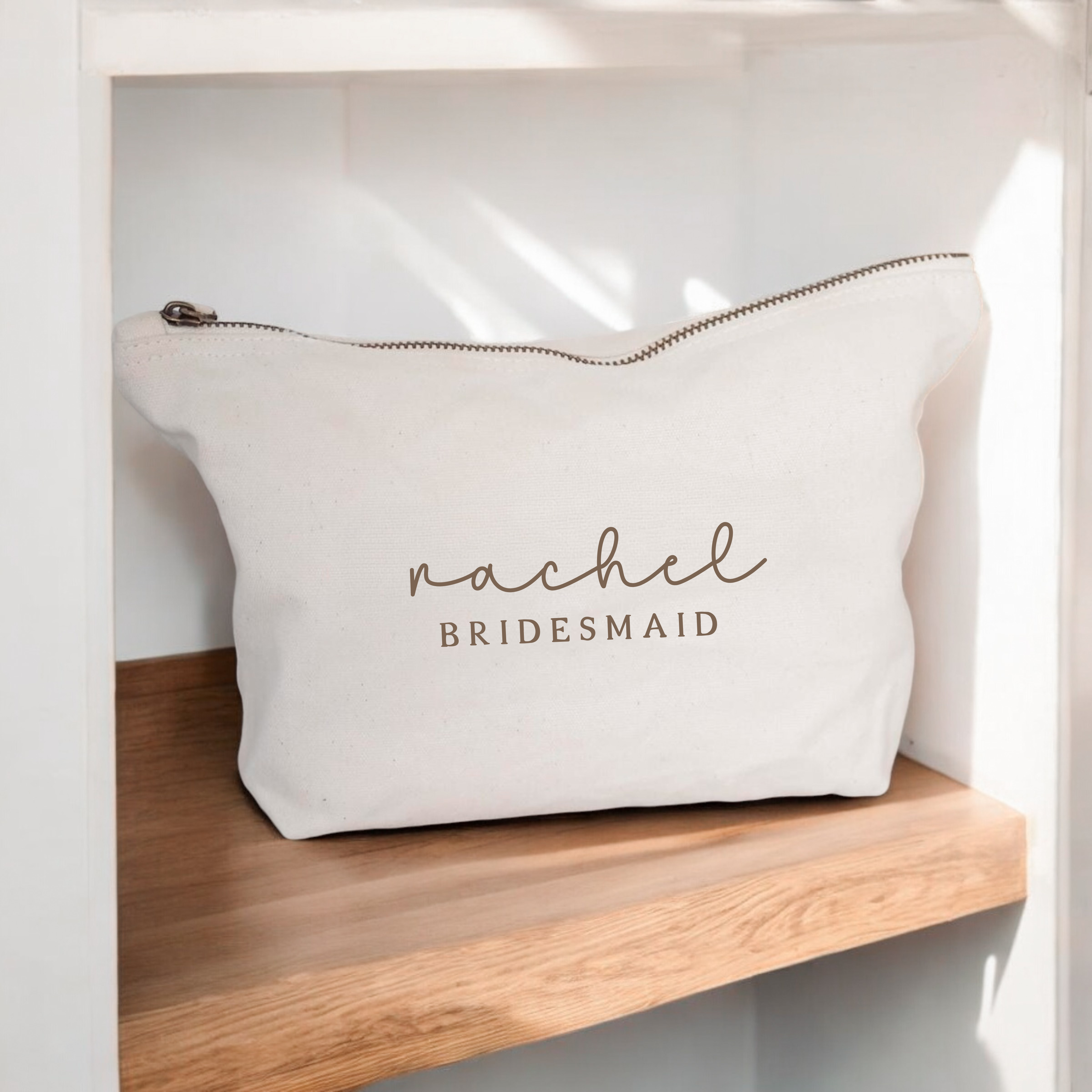 Personalised Bridal Canvas Pouch