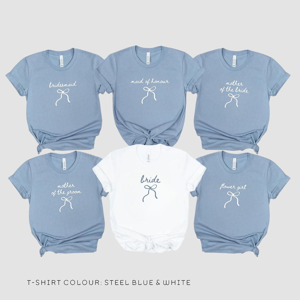 Thumbnail: Custom Bow Bridal Party T-Shirt