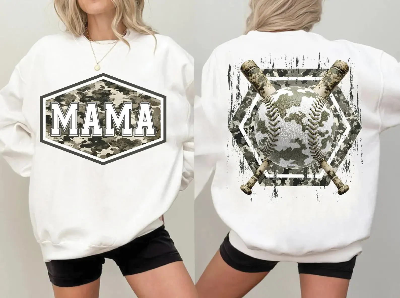 Camo Baseball Mama Drip