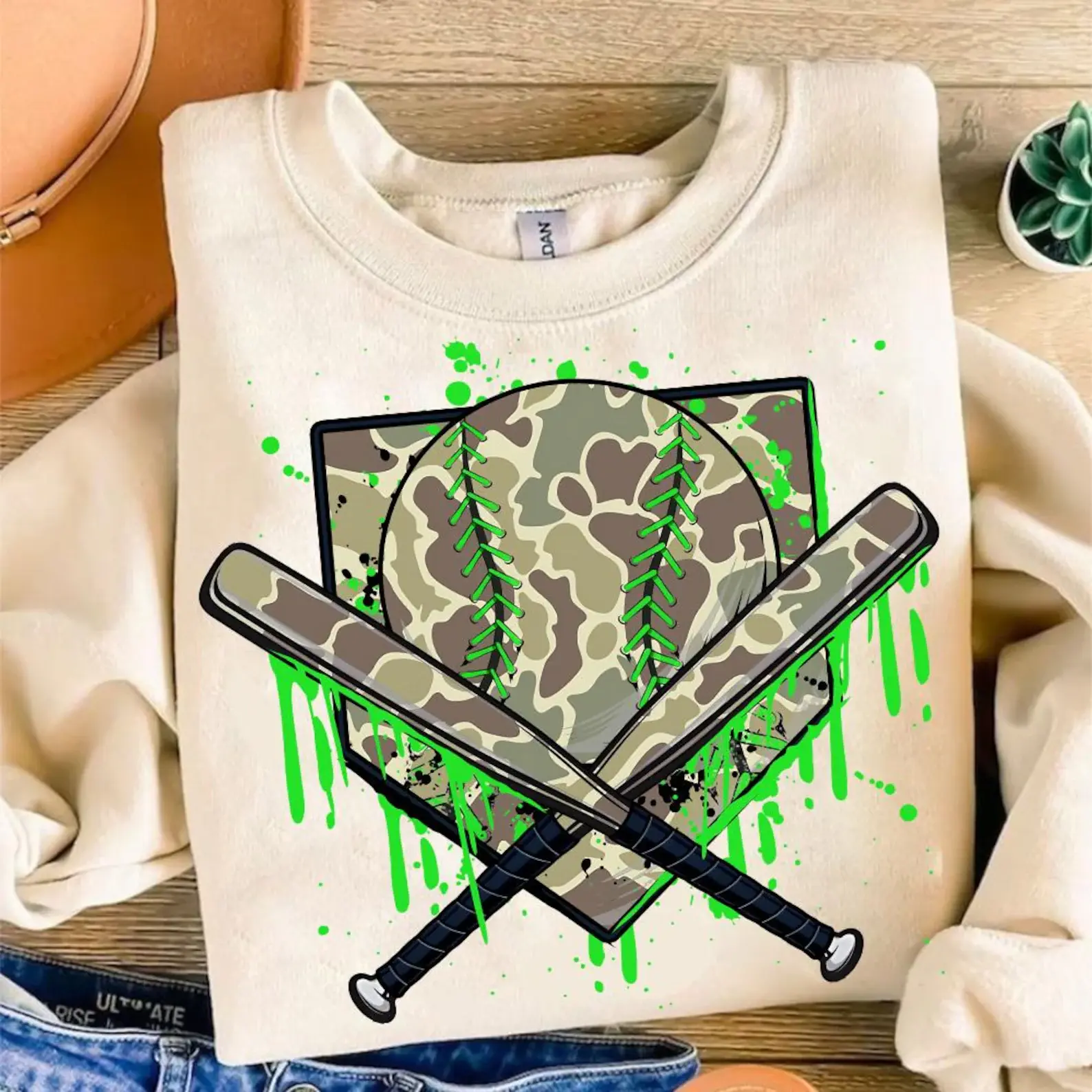 Green Baseball Drip 