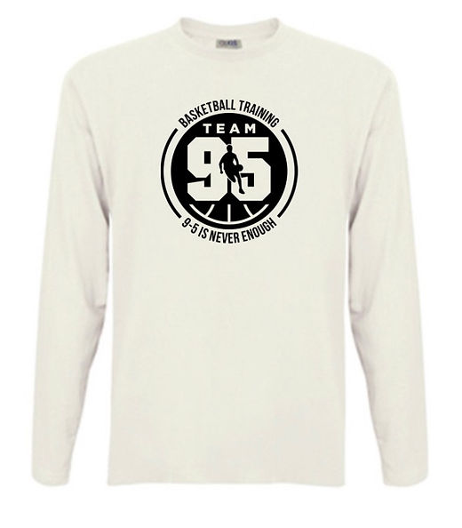 TEAM95 Men's Long sleeve white | TEAM95 BASKETBALL