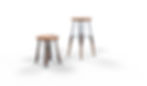 Miniature : Tabouret Henry en Noyer