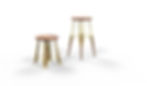 Miniature : Tabouret Henry en Noyer