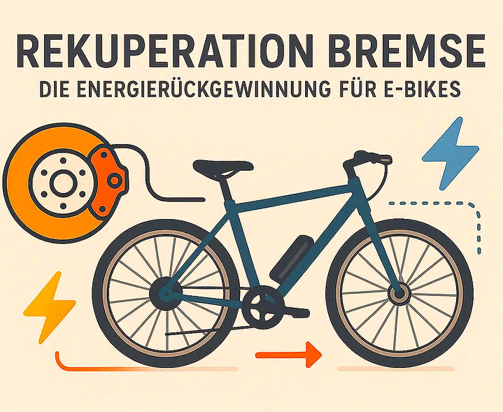 REKUPERATION BREMSE: E-Bike Energierückgewinnung mittels Scheibenbremsen Diagramm.