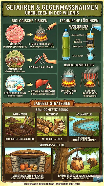 Infografik: Survival, Nahrung finden, Pflanzenkunde