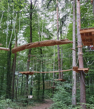 Spielplatz im Wald Kletterparkour