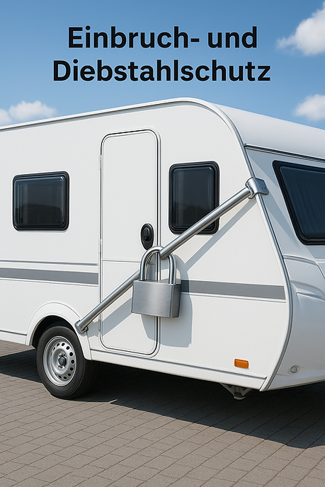 Wohnwagen mit übergrossen schloss