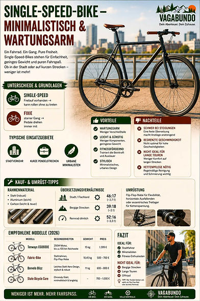 Infografik zu Single-Speed-Fahrrädern in der Fahrradwelt