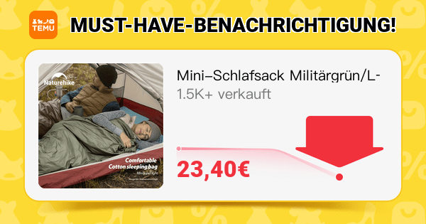 Mini-Schlafsack Militärgrün/LW180
