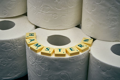 Klopapier mit Schriftklotz