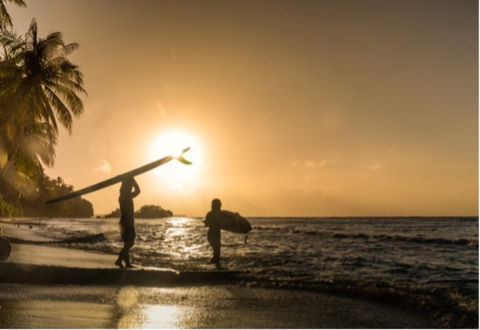 Sunset Surf Session Siargao Island group
