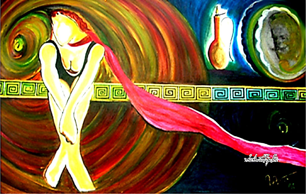 LADY WITH THE RED SCARF