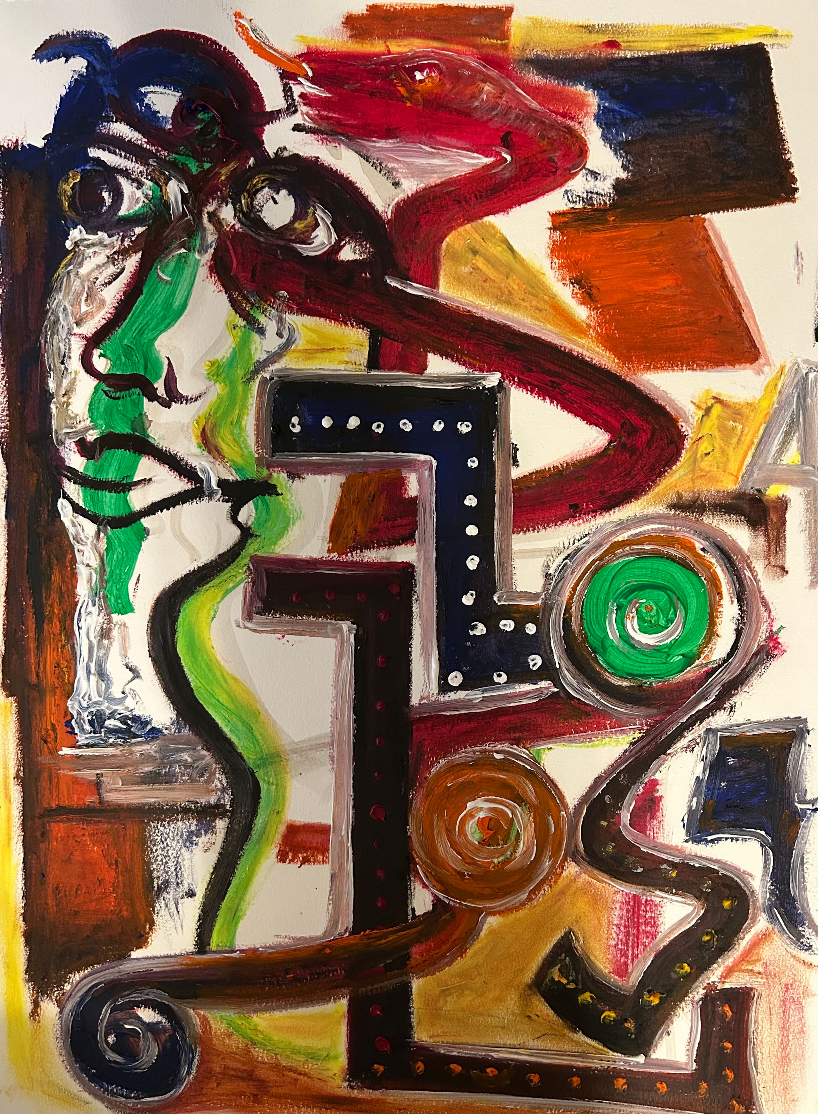 "Artist Giving an Interpression of the Sphinx"