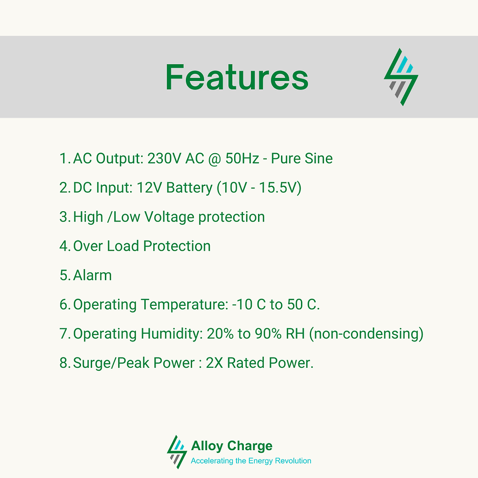 Thumbnail: Pure Sine High Efficiency Off Grid Inverter/Solar Inverter - 1000W (+Remote)