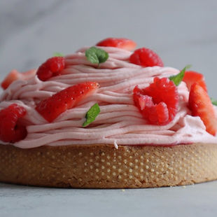 Strawberry Mont Blanc Tart
