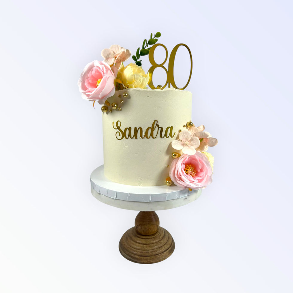 Crust and Cloud Classic Floral Celebration Cake