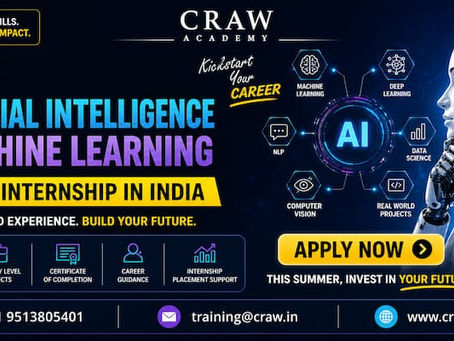 Best Artificial intelligence and machine learning summer internship in india