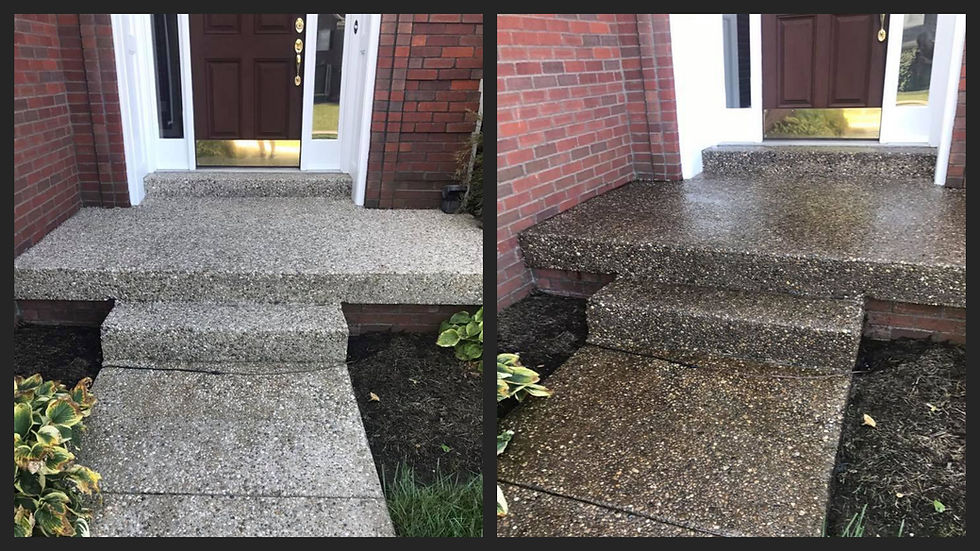 Before and After Front Porch Cleaning and Sealing