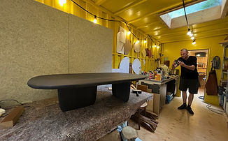 Customer taking photo of his self produced side table