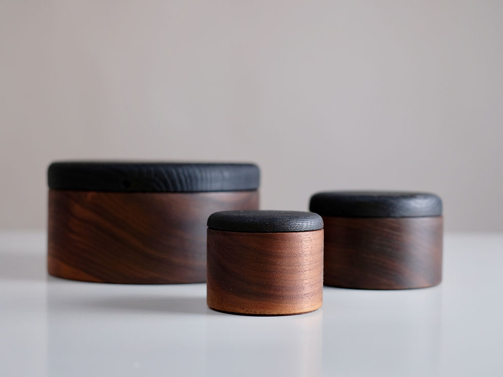 Thumbnail: 2621 - Large walnut box with yakisugi lid