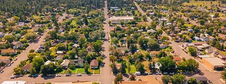 aerial shot williams center arizona shot cityscape 