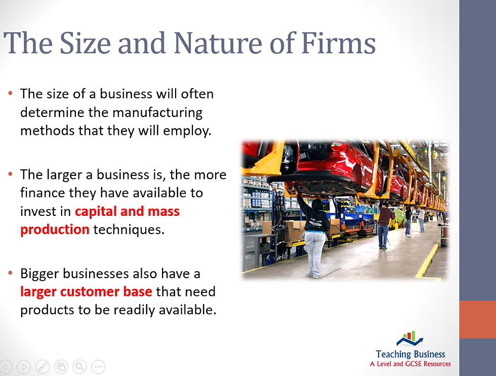 Thumbnail: Factory workers assembling cars: Size and Nature of Firms