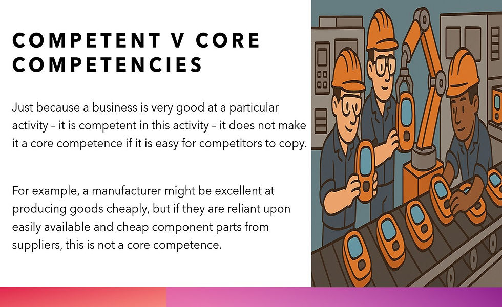 Thumbnail: Competent vs Core Competencies: Business illustration
