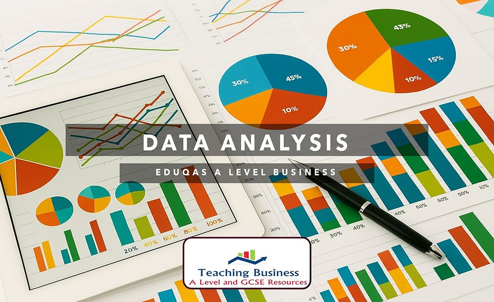 Data analysis charts and graphs for EDGAS & Level Business students