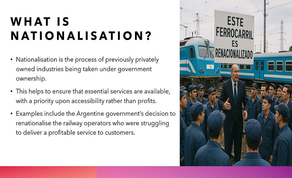 Nationalisation: Argentine government taking over struggling railway operators to ensure service accessibility.