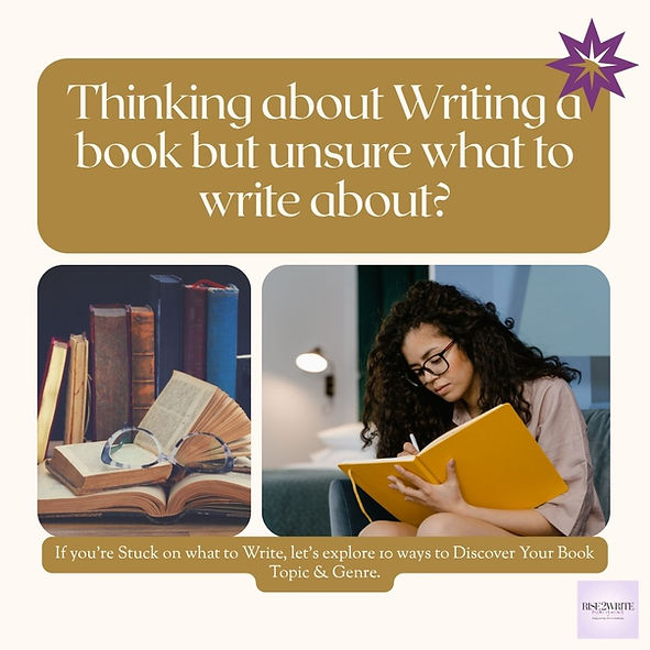 If you're Stuck on what to Write, let's explore 10 ways to Discover Your Book Topic & Genre.