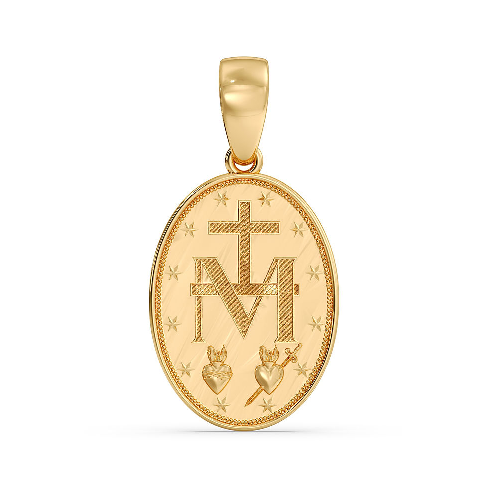 Thumbnail: 9ct Gold & Diamond Miraculous Medal